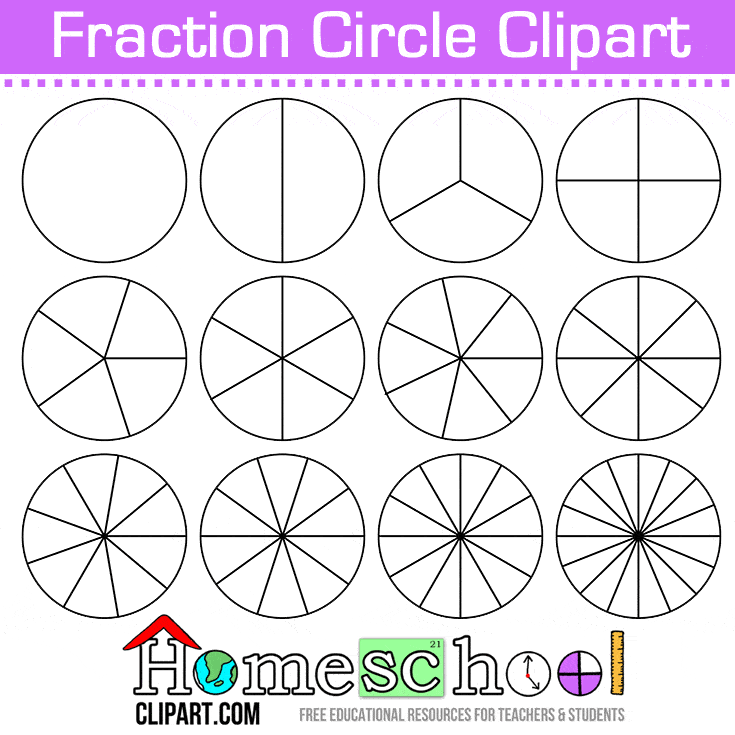 Circle Fractions Printable