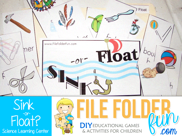 Sink or Float Printable Game File Folder Fun