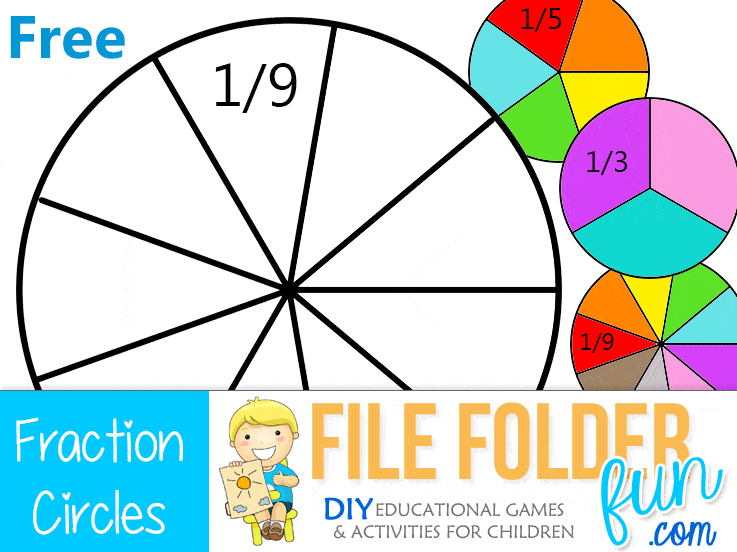 Free Printable Fraction Circles File Folder Fun