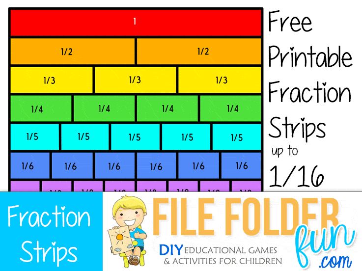 fraction fractions filefolderfun fracciones