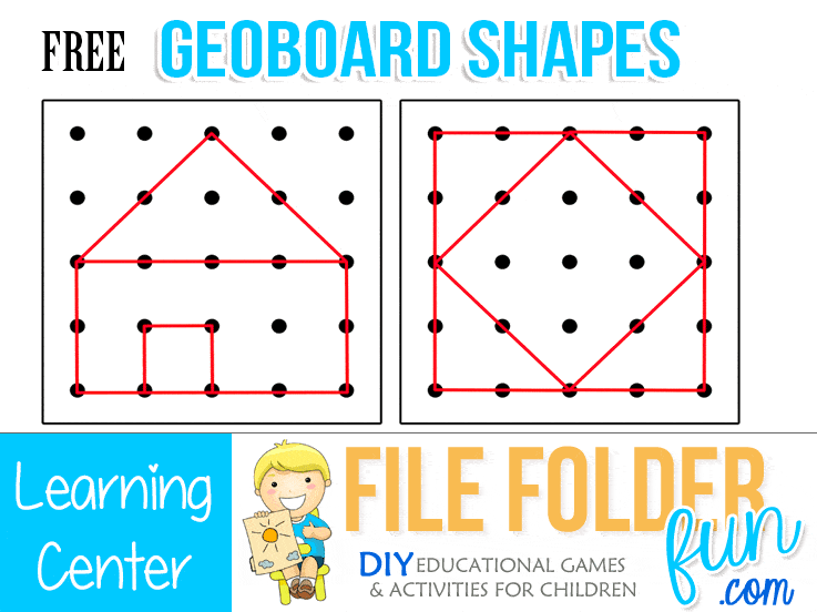 Printable Geoboard Patterns File Folder Fun