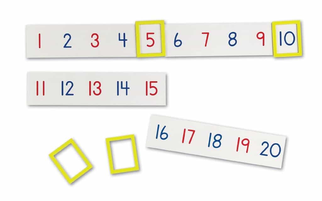printable number line file folder fun