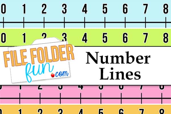 printable number line file folder fun