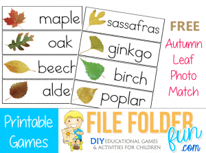 Printable Fall Matching Game  Matching games, Fall activities for