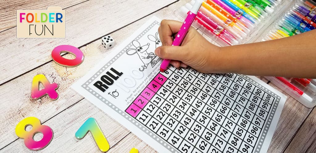 Roll to 100 Math Games! · Inspired Elementary