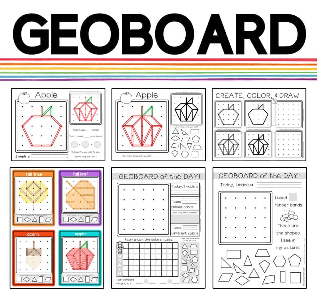 Geoboard Task Cards and Recording Sheet (teacher made)