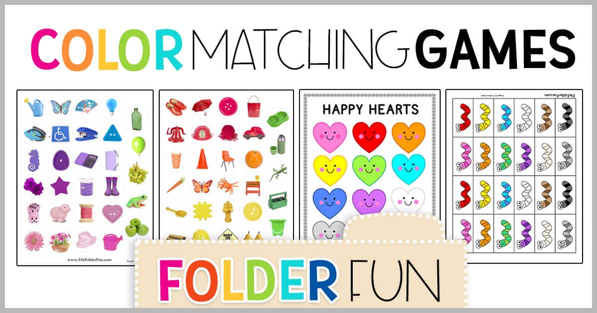 Preschool Color Matching Games File Folder Fun