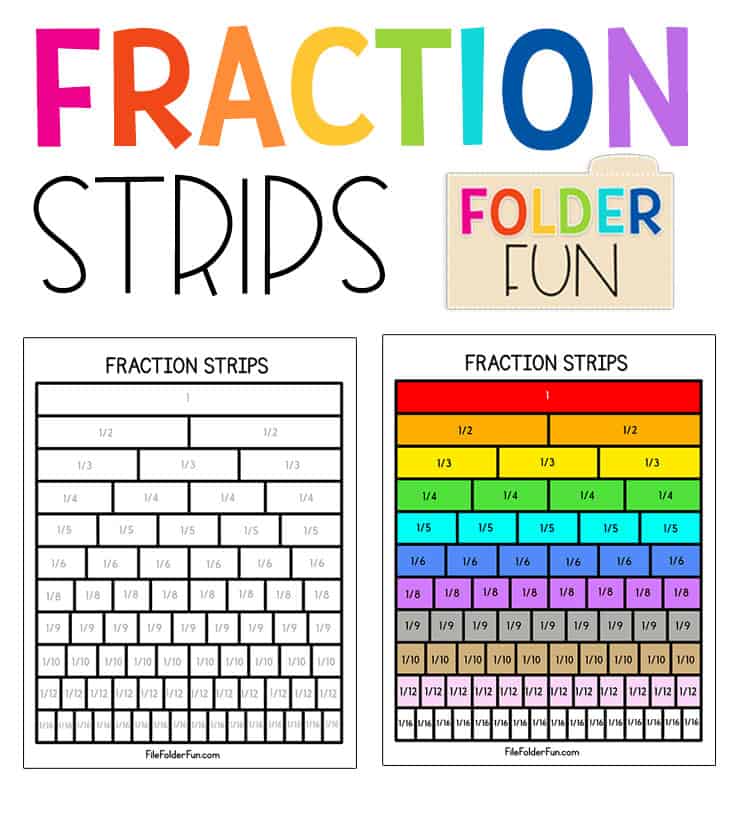 Printable Fraction Bars